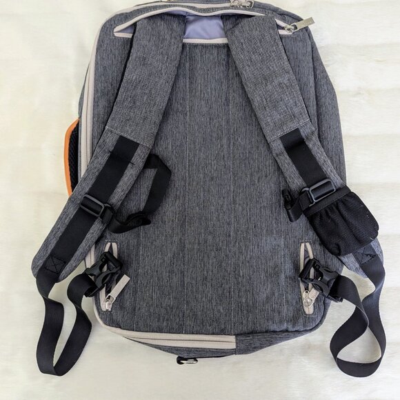 Gray Backpack with Orange Accents - Picture 5 of 8